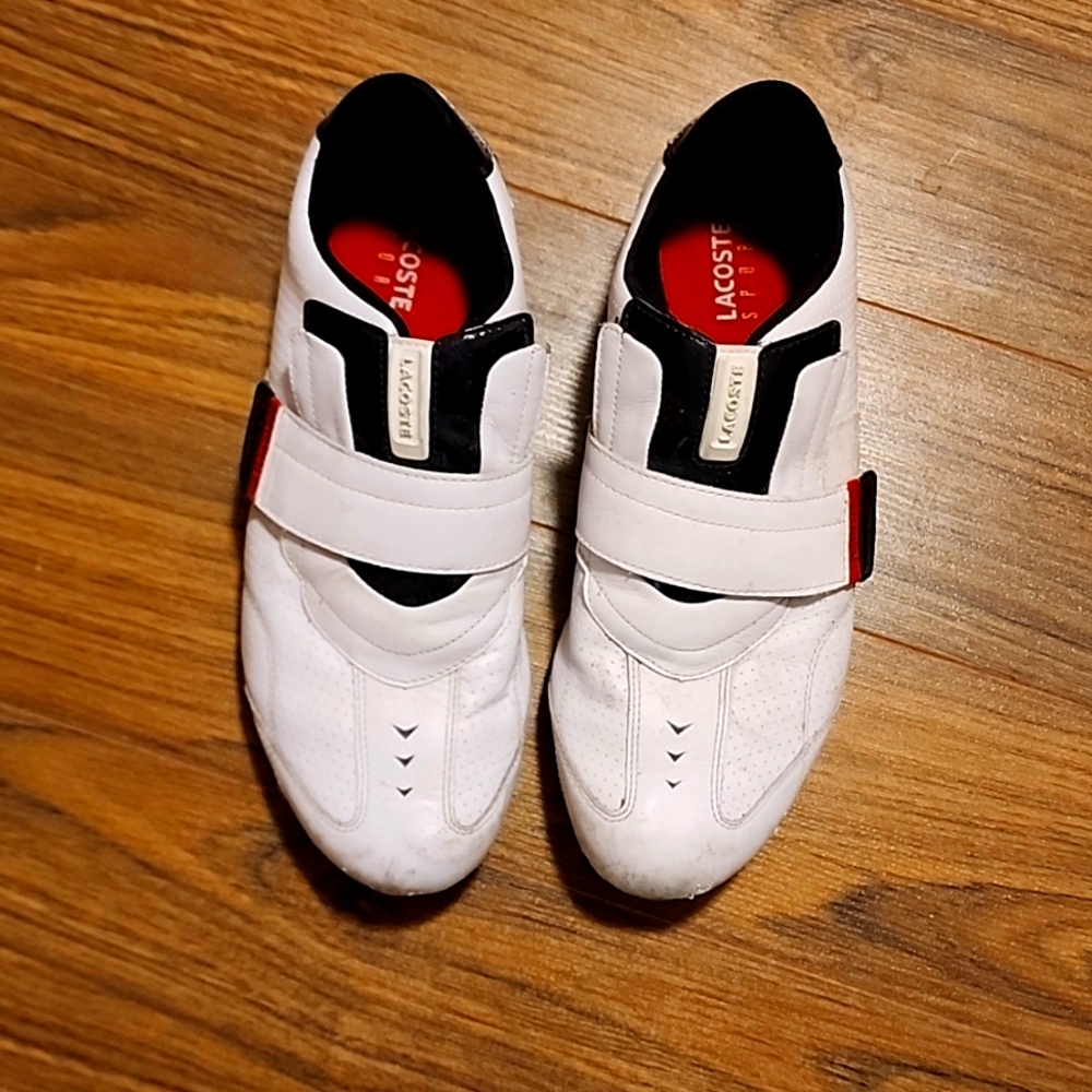 White Lacoste Shoes Size 10